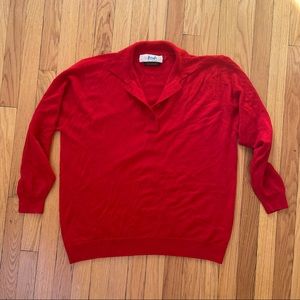 Vintage Red Wool Polo Shirt